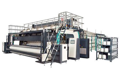 Warp knitting machine with magazine weft insertion © 2023 KARL MAYER