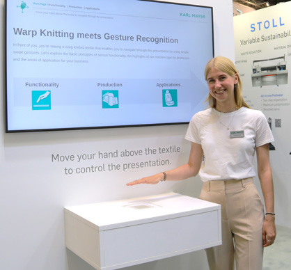 Franziska Guth, Product Developer for Textile Technology at KARL MAYER Franziska Guth, Product Developer for Textile Technology at KARL MAYER