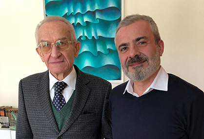 Francesco Ronchi, Managing Director of MASTER, and Enzo Paoli, Managing Director of KARL MAYER ROTAL (on the right)<br />
(c) 2018 KARL MAYER Francesco Ronchi, Managing Director of MASTER, and Enzo Paoli, Managing Director of KARL MAYER ROTAL (on the right)<br />
(c) 2018 KARL MAYER