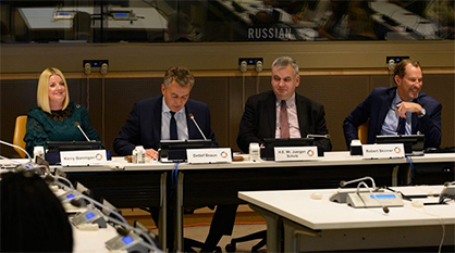 Left to right: Kerry Bannigan, Detlef Braun, Jürgen Schulz and Robert Skinner (Photo: Rich Dodge) (c) 2019 Messe Frankfurt Left to right: Kerry Bannigan, Detlef Braun, Jürgen Schulz and Robert Skinner (Photo: Rich Dodge) (c) 2019 Messe Frankfurt
