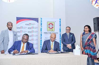 Signing of Memorandum of Understandings (MOU) with Kenya National Chamber of Commerce and Industry & India ITME Society Signing of Memorandum of Understandings (MOU) with Kenya National Chamber of Commerce and Industry & India ITME Society © 2022 India ITME Society Signing of Memorandum of Understandings (MOU) with Kenya National Chamber of Commerce and Industry & India ITME Society Signing of Memorandum of Understandings (MOU) with Kenya National Chamber of Commerce and Industry & India ITME Society © 2022 India ITME Society