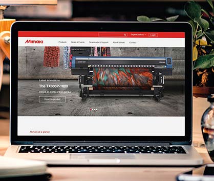 The new website features more interactive and intuitive user experience and fresh corporate look (c) 2018 Mimaki The new website features more interactive and intuitive user experience and fresh corporate look (c) 2018 Mimaki