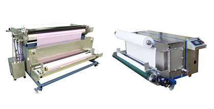 Bringing a Total Solutions Approach to digital production of textiles, Mimaki also offers pre- and post-print treatment machines, such as the TR300-1850C coating machine (left) and TR300-1850S steaming machine (right). (c) 2019 Mimaki Bringing a Total Solutions Approach to digital production of textiles, Mimaki also offers pre- and post-print treatment machines, such as the TR300-1850C coating machine (left) and TR300-1850S steaming machine (right). (c) 2019 Mimaki