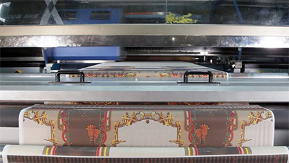 Example of a textile printed on one of the Tiger-1800B MkII printers operating at Moti Fabrics’ production facility in Faisalabad, Punjab province, Pakistan © 2020 Mimaki Example of a textile printed on one of the Tiger-1800B MkII printers operating at Moti Fabrics’ production facility in Faisalabad, Punjab province, Pakistan © 2020 Mimaki