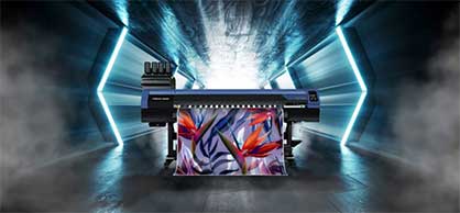 The newest addition in the 100 Series, the TS100-1600 is a dye-sublimation textile printer designed for a diverse range of applications in fashion, soft signage, home & interior, sportswear, and personalised items. © 2021 Mimaki The newest addition in the 100 Series, the TS100-1600 is a dye-sublimation textile printer designed for a diverse range of applications in fashion, soft signage, home & interior, sportswear, and personalised items. © 2021 Mimaki