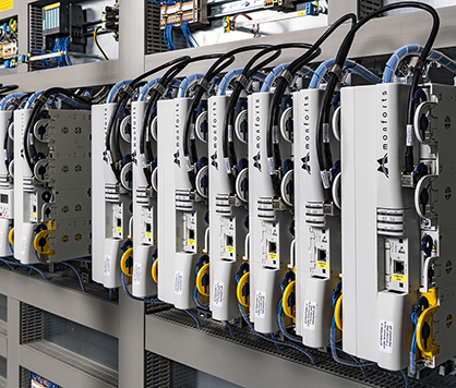 Micoprocessors within Monforts switch cabinets provide today’s Montex stenters with superb flexibility and control. (c) 2020 Monforts Micoprocessors within Monforts switch cabinets provide today’s Montex stenters with superb flexibility and control. (c) 2020 Monforts