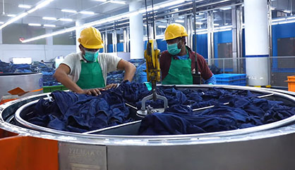 AGI Denim now recycles 4.4 million gallons of water each month as a result of its new wastewater treatment plant. © 2021 Monforts AGI Denim now recycles 4.4 million gallons of water each month as a result of its new wastewater treatment plant. © 2021 Monforts