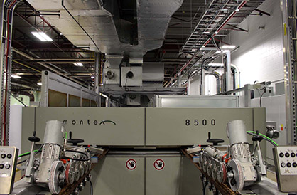 The line’s MonforClean capabilities include an air-to-air cross flow heat exchanger and an electrostatic precipitator. © 2022 Monforts The line’s MonforClean capabilities include an air-to-air cross flow heat exchanger and an electrostatic precipitator. © 2022 Monforts