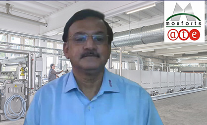 Gurudas Aras, Director of the Textile Engineering Group, ATE. © 2020 Monforts Gurudas Aras, Director of the Textile Engineering Group, ATE. © 2020 Monforts