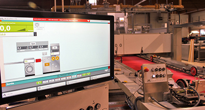 Intuitive, fingertip control of all parameters is provided with the latest Qualitex 800 PLC-controlled visualization system and its accompanying 24-inch monitor system. (c) 2018 Monforts Intuitive, fingertip control of all parameters is provided with the latest Qualitex 800 PLC-controlled visualization system and its accompanying 24-inch monitor system. (c) 2018 Monforts