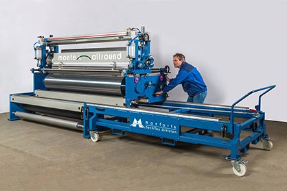 The Monforts Allround coating unit. (c) 2019 Monforts The Monforts Allround coating unit. (c) 2019 Monforts