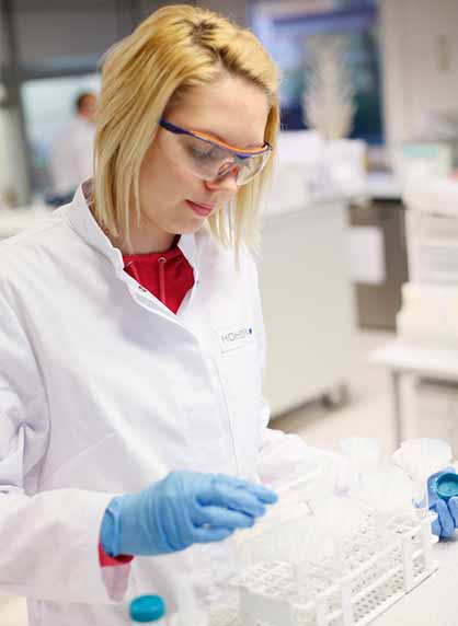 Qualified staff prepare the test specimens examination. © Hohenstein Qualified staff prepare the test specimens examination. © Hohenstein