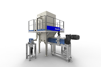 BB Engineering´s VacuFil system recycles post-consumer and post-production polyester waste. BB Engineering´s VacuFil system recycles post-consumer and post-production polyester waste.