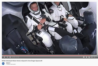 Source (Screenshot): http://www.youtube.com/nasa