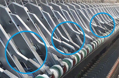Before refurbishment - variation in load © 2022 Rieter Before refurbishment - variation in load © 2022 Rieter