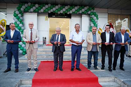 Ribbon Cutting Ceremony (from left to right): Ali Özsamsun, Managing Director Rieter in Türkiye, Erkan Ate?ler, Member of the Board of Erbel Mümessillik, Hanefi Mahfiçiçek, City Mayor, Hanefi Öksüz, Chairman of Kipas Holding, Arif Sirikci, Chairman of Sirikcioglu, Rico Randegger, Head of Business Group After Sales, Haluk Erbel, Board Chairman of Erbel Mümessillik. © 2022 Rieter Ribbon Cutting Ceremony (from left to right): Ali Özsamsun, Managing Director Rieter in Türkiye, Erkan Ate?ler, Member of the Board of Erbel Mümessillik, Hanefi Mahfiçiçek, City Mayor, Hanefi Öksüz, Chairman of Kipas Holding, Arif Sirikci, Chairman of Sirikcioglu, Rico Randegger, Head of Business Group After Sales, Haluk Erbel, Board Chairman of Erbel Mümessillik. © 2022 Rieter