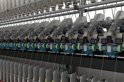 Thanks to the compacting device, Spinnova can easily switch between ring yarn and compact yarn. © 2022 Rieter Thanks to the compacting device, Spinnova can easily switch between ring yarn and compact yarn. © 2022 Rieter