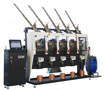 Sewing thread finish winder Thread King III by SSM – maximum efficiency © 2023 Rieter Sewing thread finish winder Thread King III by SSM – maximum efficiency © 2023 Rieter