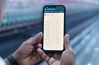 The mobile application for smartphones of ESSENTIALmonitor provides key data – anytime, anywhere. © 2023 Rieter The mobile application for smartphones of ESSENTIALmonitor provides key data – anytime, anywhere. © 2023 Rieter