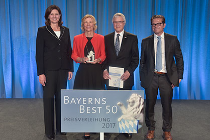 Pic: fltr: Ilse Aigner, Bärbl Sandler, Dr. Christian Heinrich Sandler, Tilmann Orth (Member of the Jury)<br />
Source: StMWi Pic: fltr: Ilse Aigner, Bärbl Sandler, Dr. Christian Heinrich Sandler, Tilmann Orth (Member of the Jury)<br />
Source: StMWi