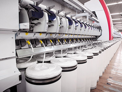 The Saurer Autocoro spinning machine at Inovafil factory © 2023 Saurer The Saurer Autocoro spinning machine at Inovafil factory © 2023 Saurer