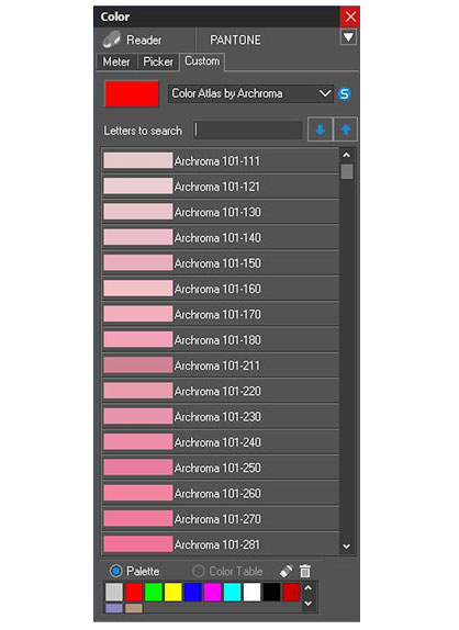 Shima Seiki’s new SDS-ONE APEX design software now features the 4,320 color references of Archroma’s Color Atlas library.
(Photo: Shima Seiki)