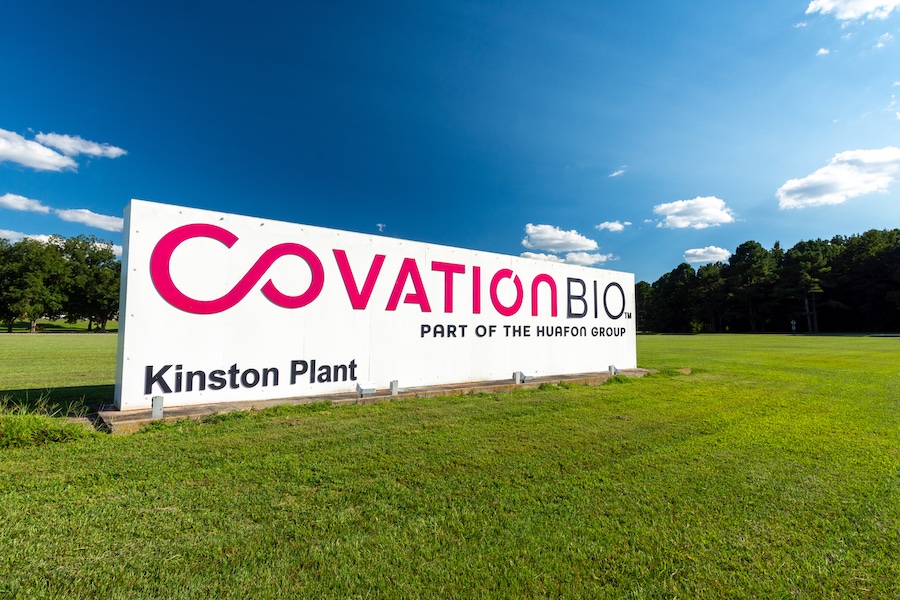 Current CovationBio Kinston signage © 2025 CovationBio