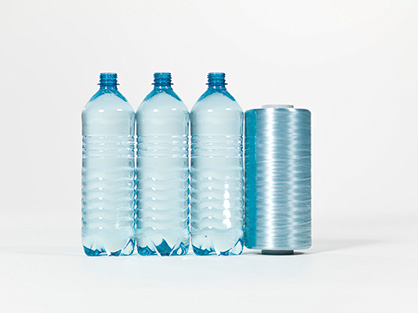 PET bottles are turned into tapes for plastic fabrics (c) 2019 Starlinger