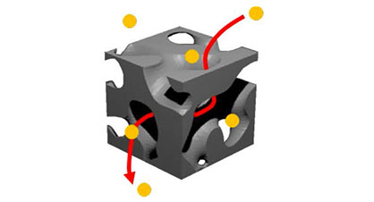 Image of porous Carbon Fiber with Continuous Pore Structure (c) 2019 Toray