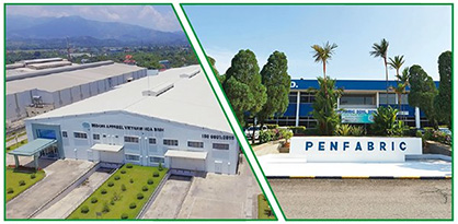 MIDORI Apparel Vietnam Hoa Binh Co., Ltd. (left), Penfabric Sdn. Berhad (right) (c) 2020 Toray MIDORI Apparel Vietnam Hoa Binh Co., Ltd. (left), Penfabric Sdn. Berhad (right) (c) 2020 Toray