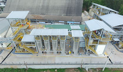 Cellulosic Biomass Technology demonstration plant for cellulosic sugar production technology in Udon Thani Province, Thailand © 2023 Toray Cellulosic Biomass Technology demonstration plant for cellulosic sugar production technology in Udon Thani Province, Thailand © 2023 Toray