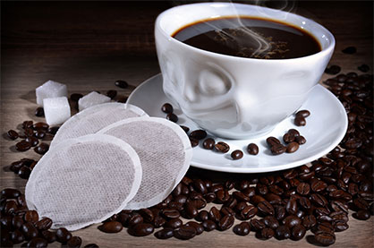 Fibres for the food industry: coffee pad non-wovens from Trevira fibres. © Trevira GmbH6 MB