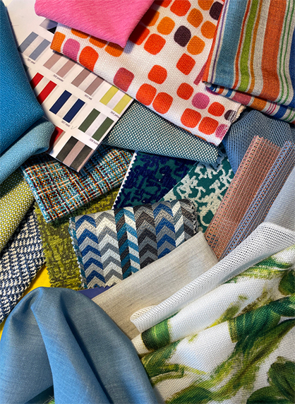 © Photo: Indorama Ventures Fibers Germany GmbH | Selection of fabric submissions for the Trevira CS Fabric Competition 2024 on the theme #MyOutdoorTimeout © Photo: Indorama Ventures Fibers Germany GmbH | Selection of fabric submissions for the Trevira CS Fabric Competition 2024 on the theme #MyOutdoorTimeout