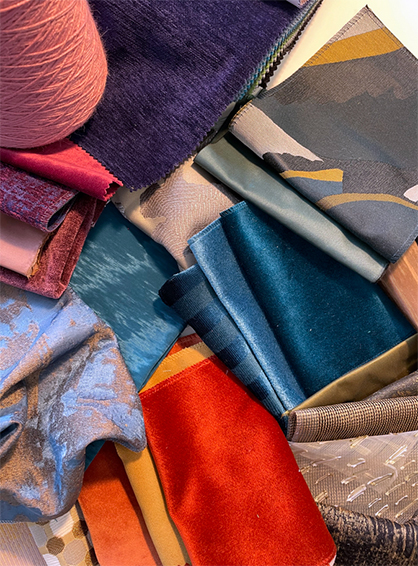 © Photo: Indorama Ventures Fibers Germany GmbH | Selection of fabric submissions for the Trevira CS Fabric Competition 2024 on the theme #MyHiddenTreasures © Photo: Indorama Ventures Fibers Germany GmbH | Selection of fabric submissions for the Trevira CS Fabric Competition 2024 on the theme #MyHiddenTreasures