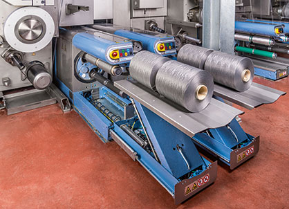 Trützschler Man-Made Fibers: With 4-ends per spinning position the OPTIMA BCF extrusion systems are unrivalled in the market. © 2022 Trützschler Trützschler Man-Made Fibers: With 4-ends per spinning position the OPTIMA BCF extrusion systems are unrivalled in the market. © 2022 Trützschler