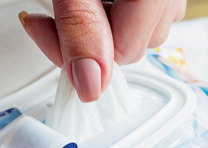Trützschler Nonwovens’ proven carded/pulp technology enables the production of eco-friendly, biodegradable baby and body wipes. © 2022 Trützschler Trützschler Nonwovens’ proven carded/pulp technology enables the production of eco-friendly, biodegradable baby and body wipes. © 2022 Trützschler