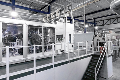 A carded-pulp line. © 2023 Trützschler A carded-pulp line. © 2023 Trützschler