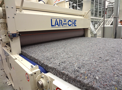 Pic: LAROCHE nonwoven from recycled apparel