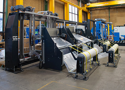 The new XL Power machine is designed for stretching even longer film tubes, which enables up to 19 m long packaging and increases packaging speed. © 2022 Tentoma